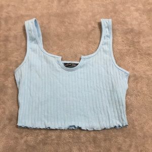 Blue cropped top